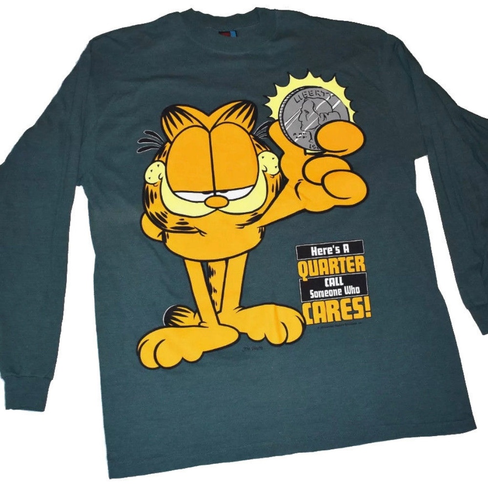 1978 Garfield L/S Graphic Shirt EUC Size XL
